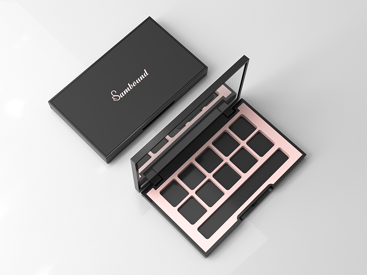 10格高質感亞面空眼影盤包裝定制 10格高質感亞面空眼影盤包裝定制